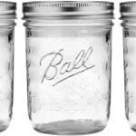 Pack of 3 16-ounce wide mouth mason jars.