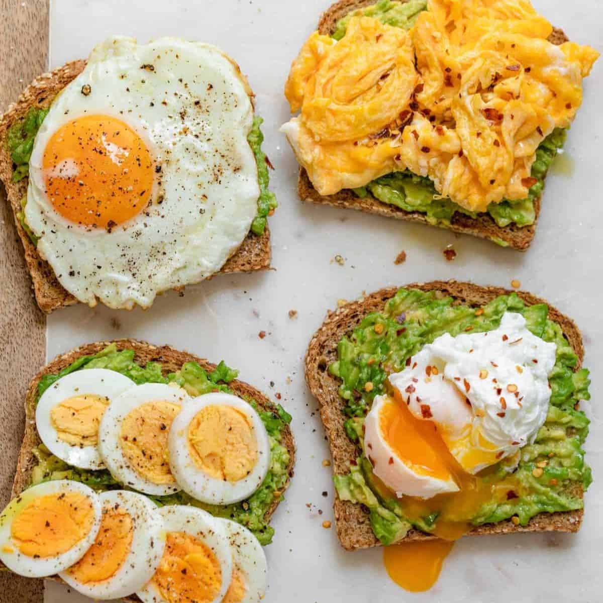 Avocado toast with egg.