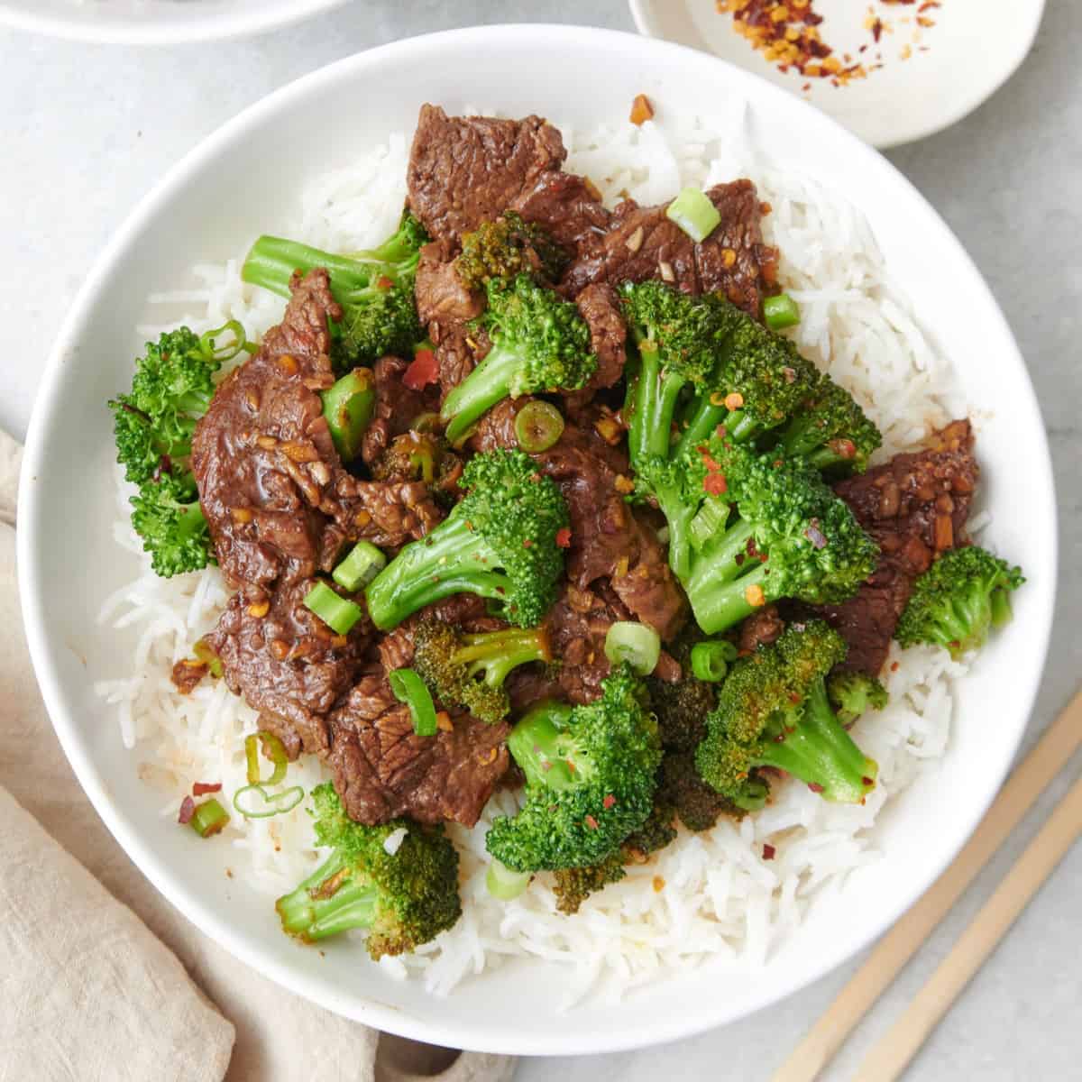 Beef and broccoli stir fry.