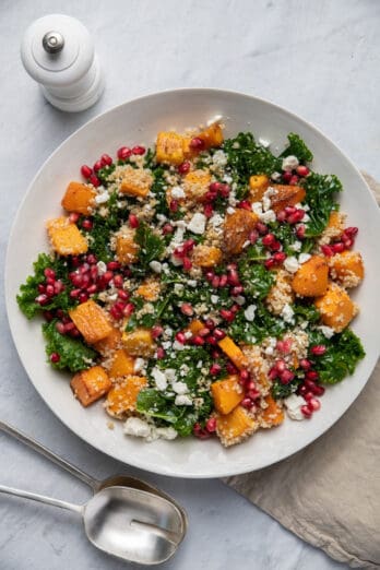 Top down shot of Butternut Squash Quinoa Salad