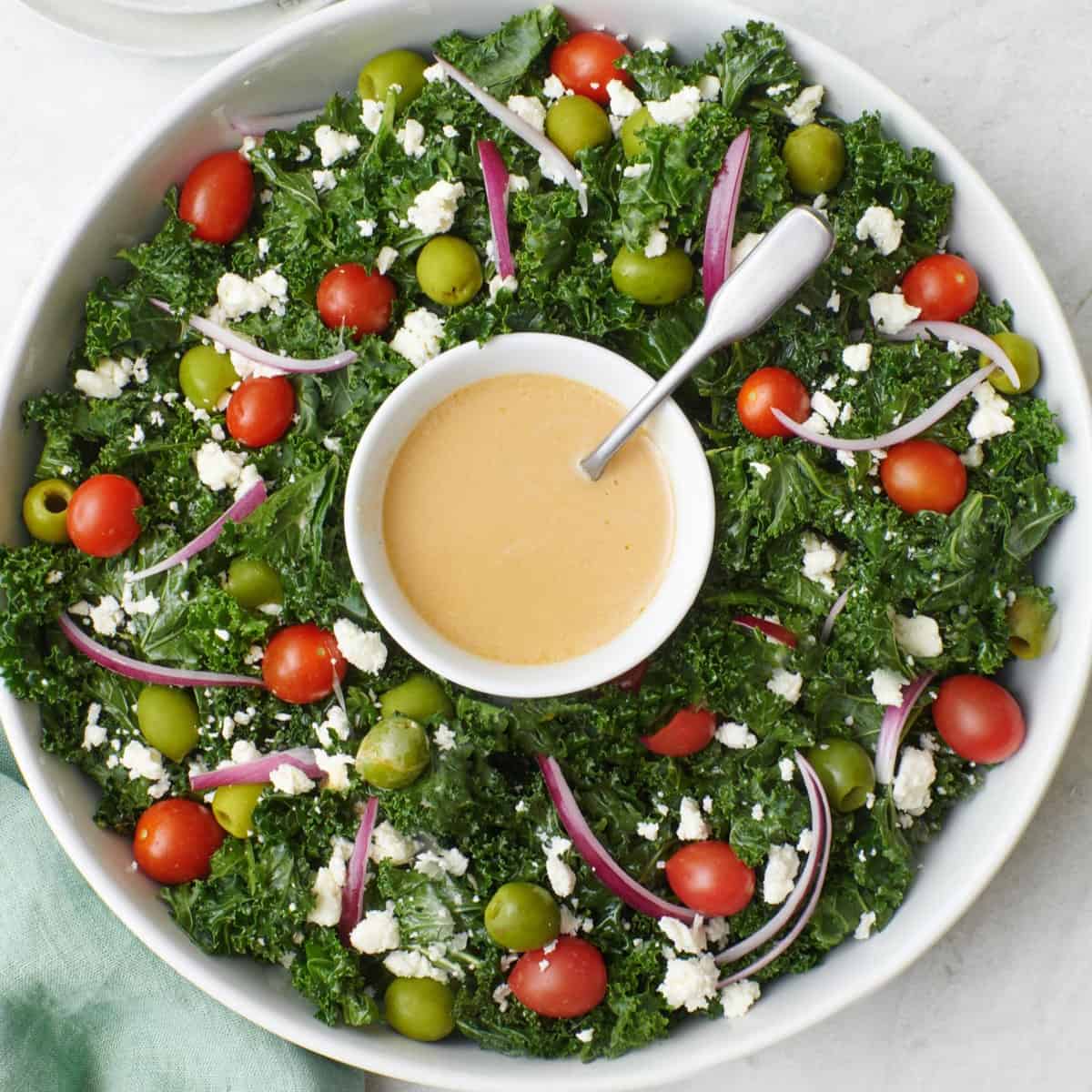 Christmas wreath salad.