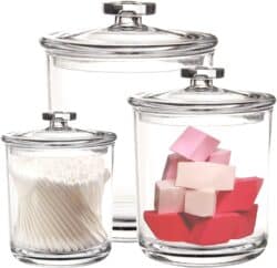 lear Plastic Apothecary Jars Set