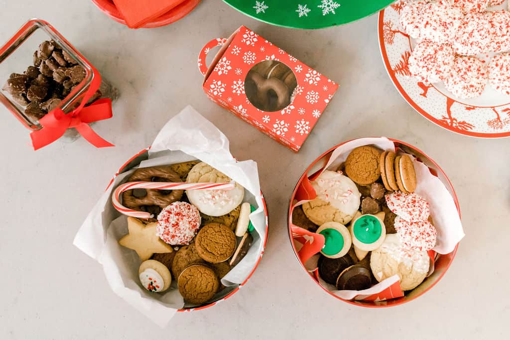 Boxes of cookies at party