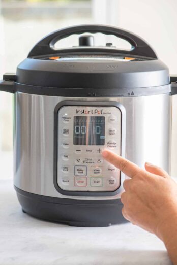 Showing timer on instant pot