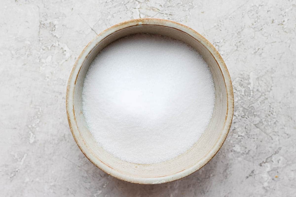 Canning or pickling salt in a bowl