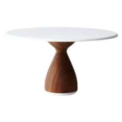 10 inch hardwood walnut cake stand.