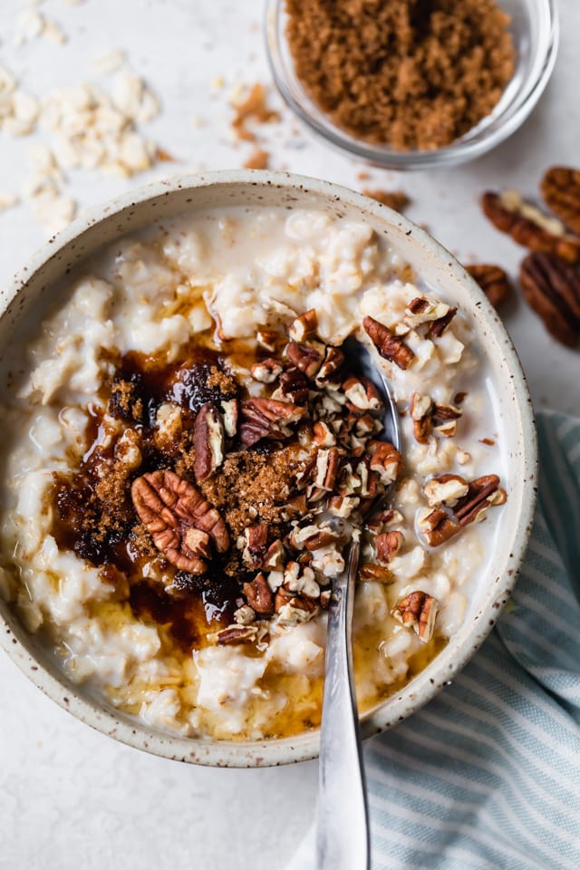 How to make oatmeal - maple brown sugar variation