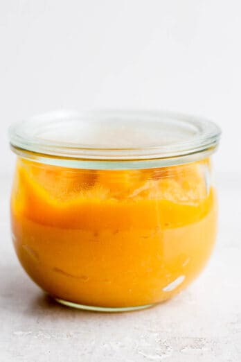 How to make pumpkin puree from scratch - stored in glass jar