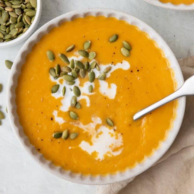 Roasted butternut squash soup.