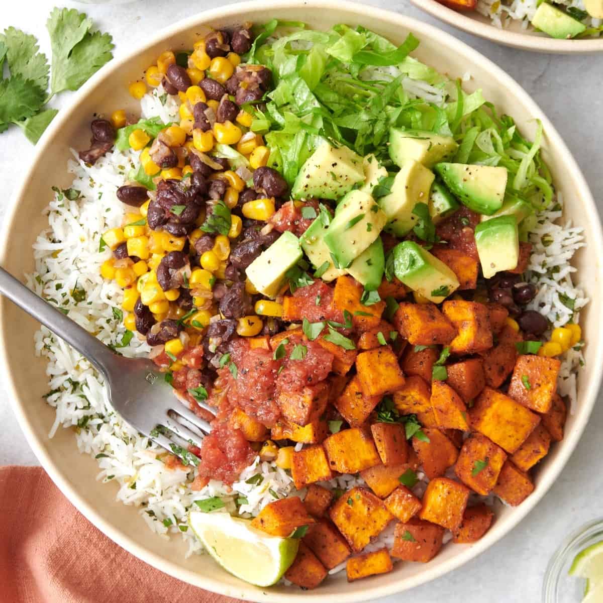 Vegetarian burrito bowl.